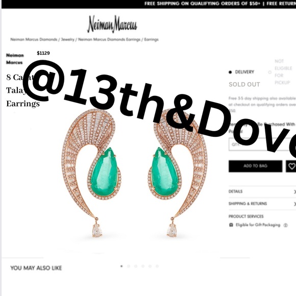 18k Emerald Talay Earrings - Picture 9 of 9